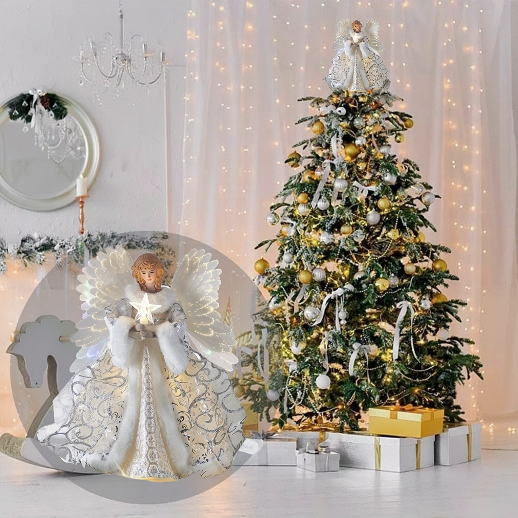 (🎄🎁Limited stocks - 49% OFF) ✨️Animated Tree Topper - Celestial Angel