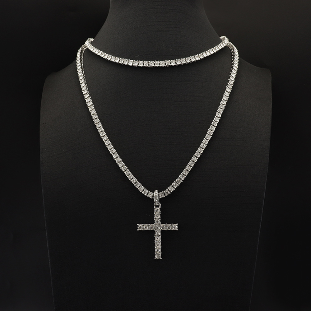 🔥Last Day Promotion - 50% OFF🎁Moissanite Cross Necklace for Men&Women