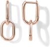 PAVOI 14K Gold Convertible Link Earrings for Women | Paperclip Link Chain Earrings | Drop Dangle Earrings