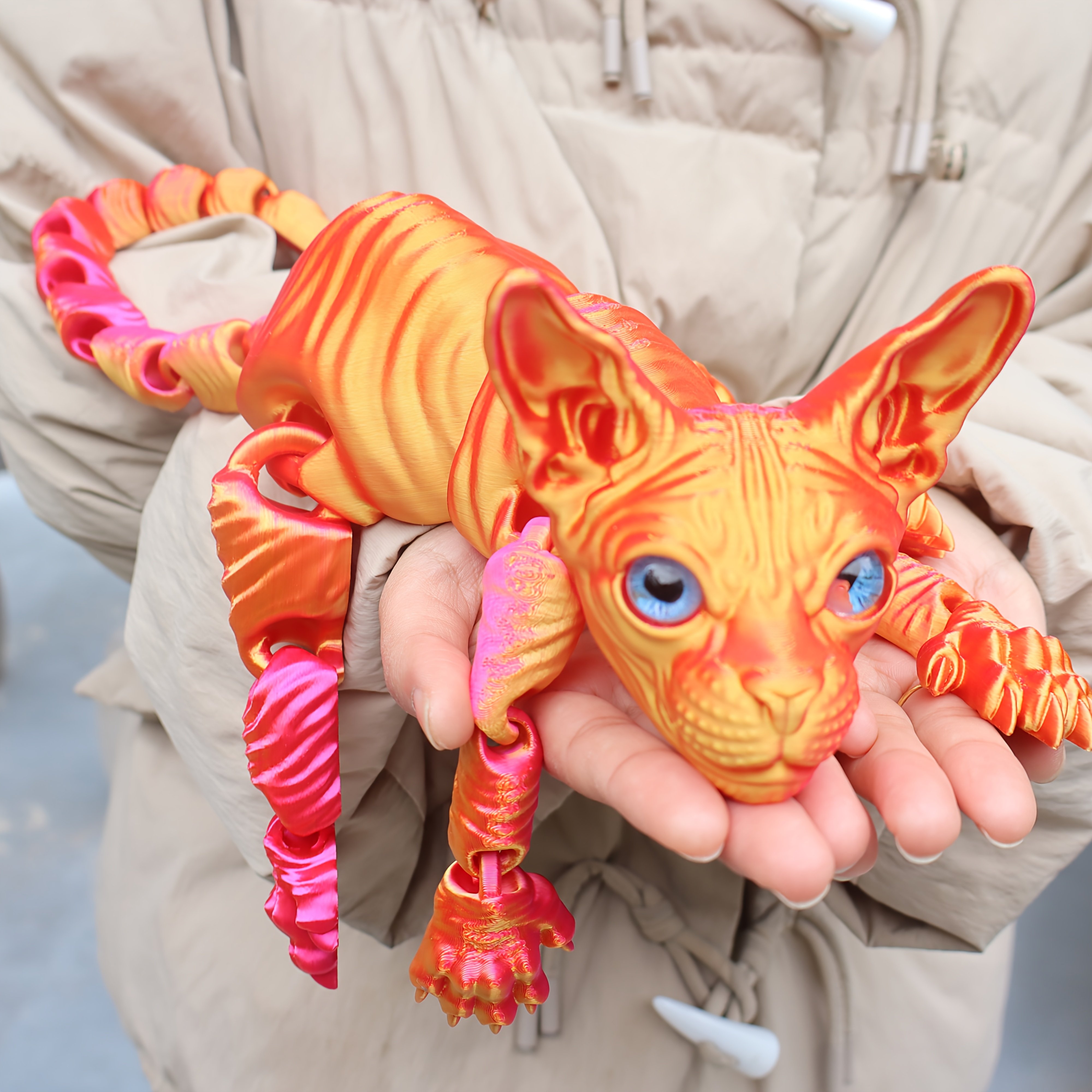 🎁TikTok Last Day Sale - 70% OFF🔥23cm/9.06inch 3D Printed Articulated Cat Figure