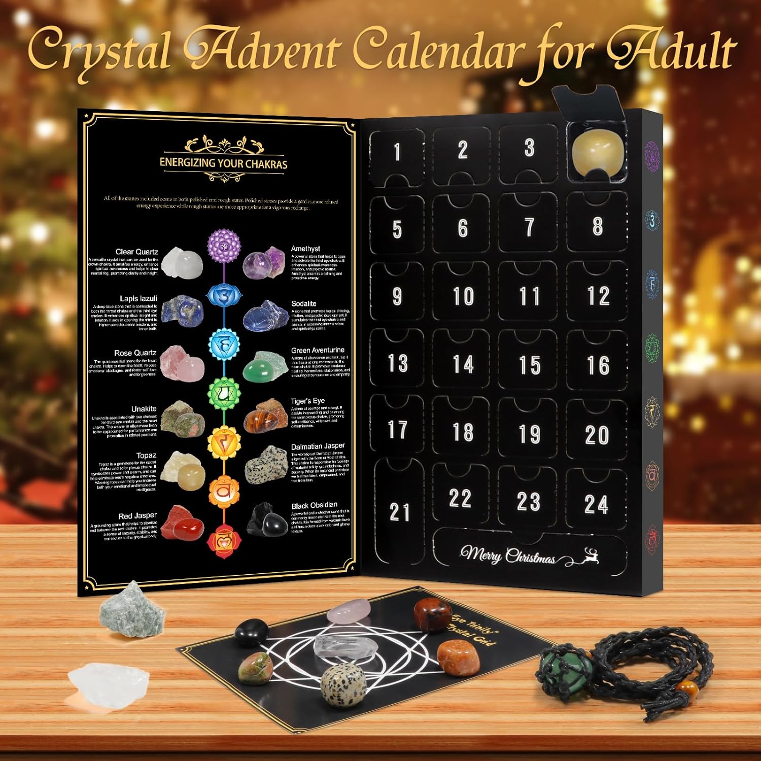 🔥Hot Sale 49% OFF🎁2024 Adult Healing Gemstone 24 Day Countdown Calendar