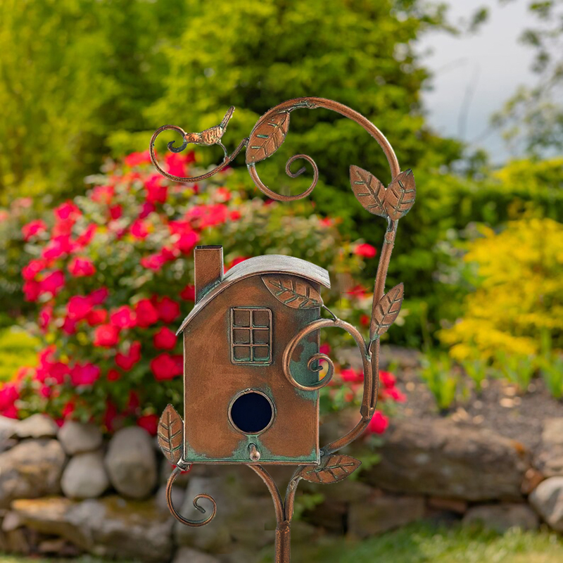 ❤️Handmade Metal Birdhouse Garden Stakes