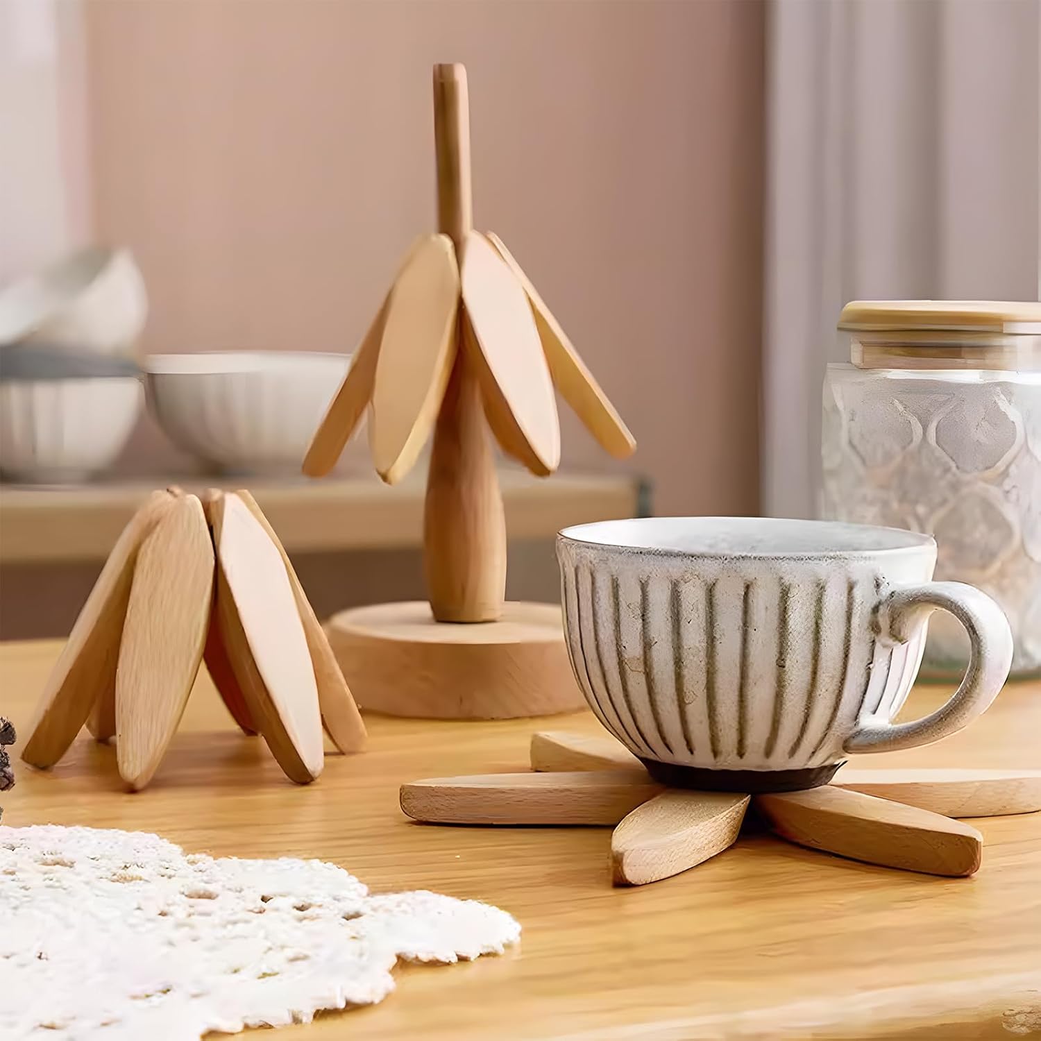 (🎄Early Christmas Sale - 49% OFF) ✨️Walnut Tree  Wooden Magnetic Trivet