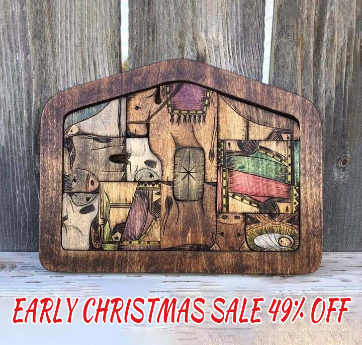 Christmas Hot Sale 48% OFF - Nativity Puzzle Wooden Jesus Puzzles Set Jigsaw Game - Buy 3 Get Extra 10% OFF