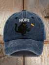 Retro No Kings In America Cat Crown Nope Baseball Cap