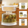 (🤞A good kitchen helper) Pickle and Olives Jar Container with Strainer ✔