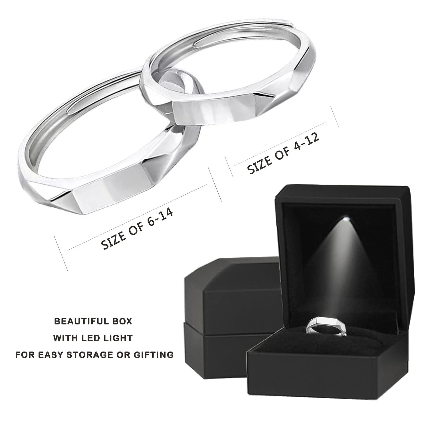 S925 Silver Secret Projection Ring💞I LOVE YOU