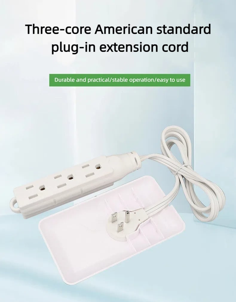 🎁TikTok Last Day Sale - 70% OFF🔥American style pure copper three-prong power extension cord