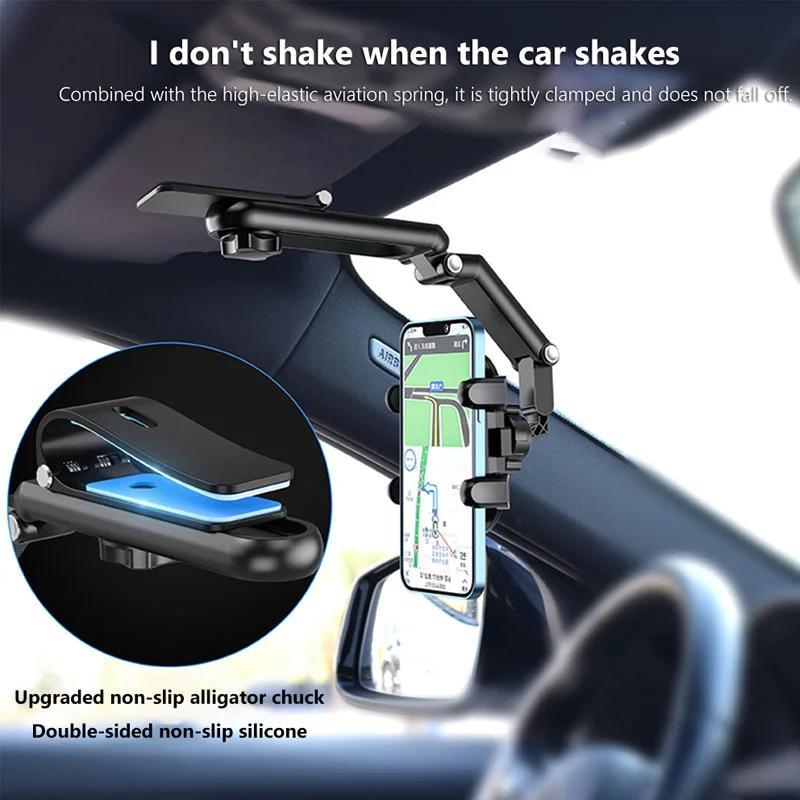 🎁Last Day Sale - 70% OFF🎉1080° Multi-function Sun Visor Universal 360 Degree Rotating Phone Holder Suitable for Any Scene Car Holder