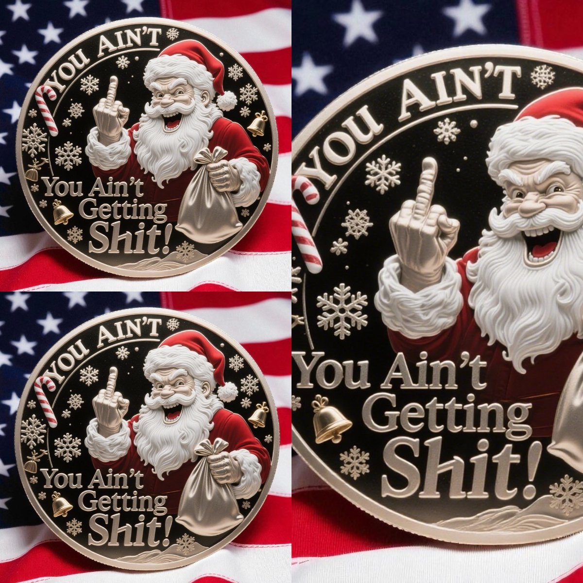 🎅You Ain't Getting Shit Coin – Funny Christmas Gift