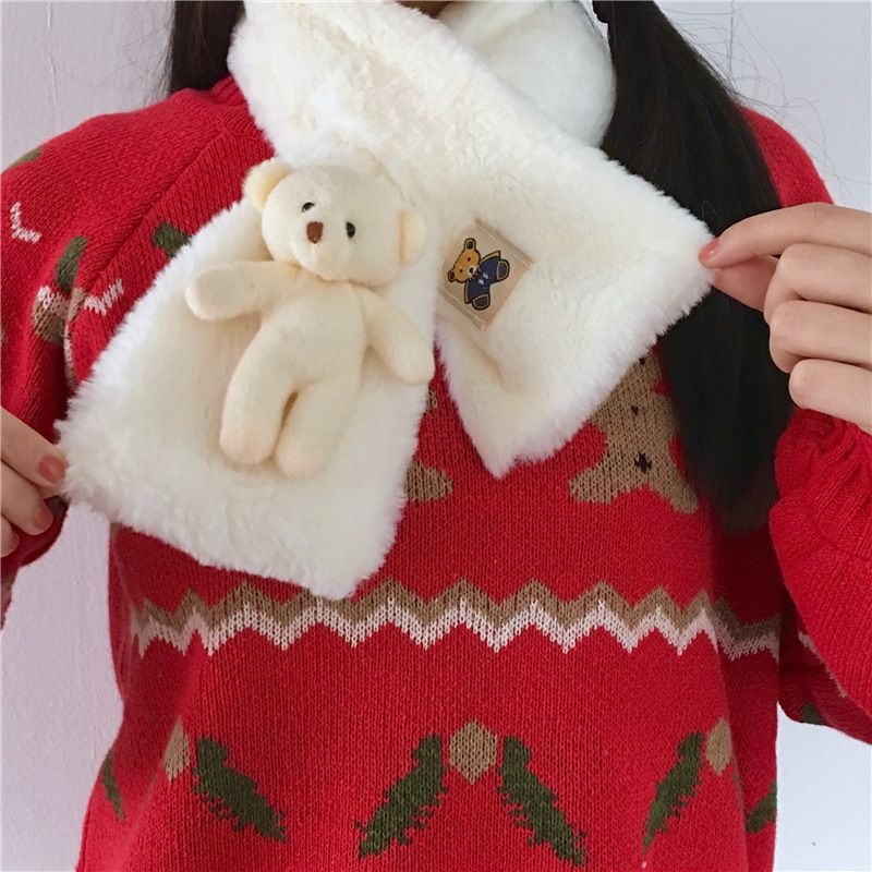 🌲Christmas Sale 48% OFF🔥 Cute Bear Plush Bib  For Adult And Child