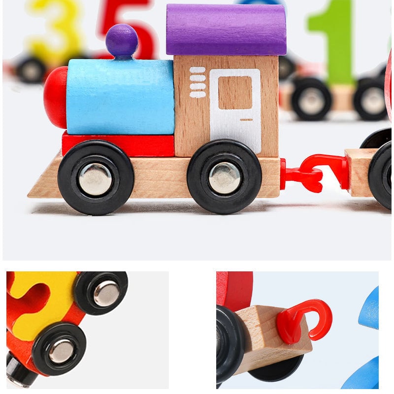 (🎄Christmas Hot Sale🔥🔥)Wooden Digital Train Toy(BUY 2 FREE SHIPPING)