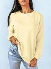 Dokotoo Women's Casual Crew Neck Sweatshirt Loose Soft Long Sleeve Pullover Tops