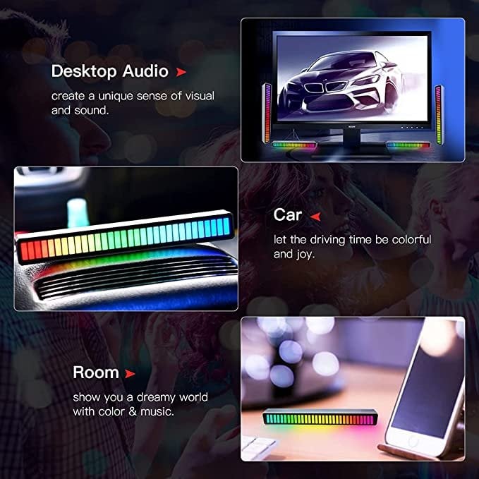 (🔥Last Day Promotion- SAVE 49% OFF) Wireless Sound Activated RGB Light Bar (Buy 5 Get 3 Free $ Free Shipping)