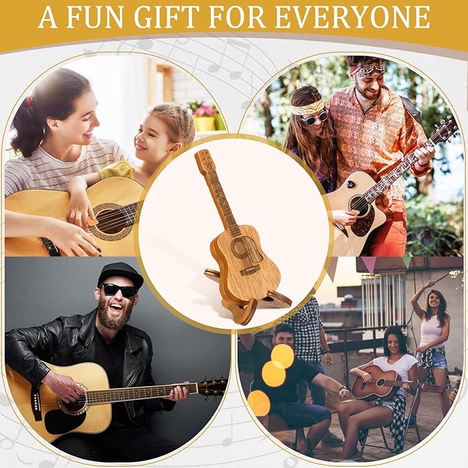 ⏰Christmas Hot Sale🎁Mini Cute Edition Wooden Guitar Plectrum Case🎸