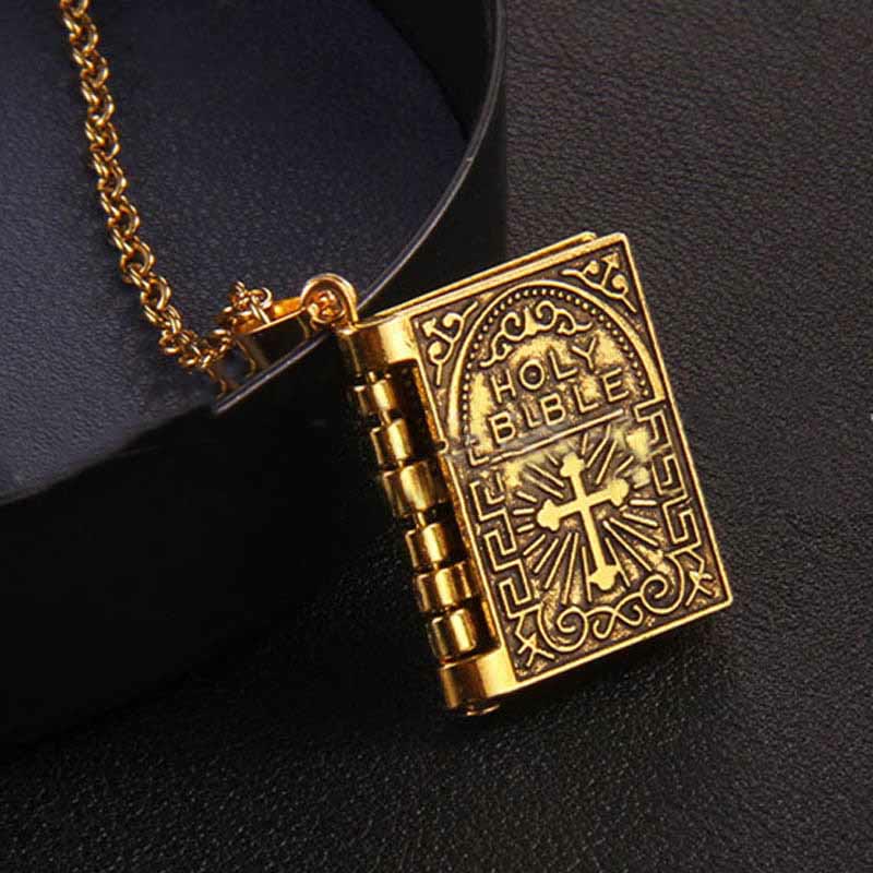 ✝️100% Handmade Cross Holy Bible Pendant Necklace(𝐉𝐚𝐜𝐤 𝐌𝐢𝐥𝐥𝐞𝐫 𝐇𝐚𝐧𝐝𝐦𝐚𝐝𝐞®)