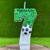 Creative football digital birthday candle