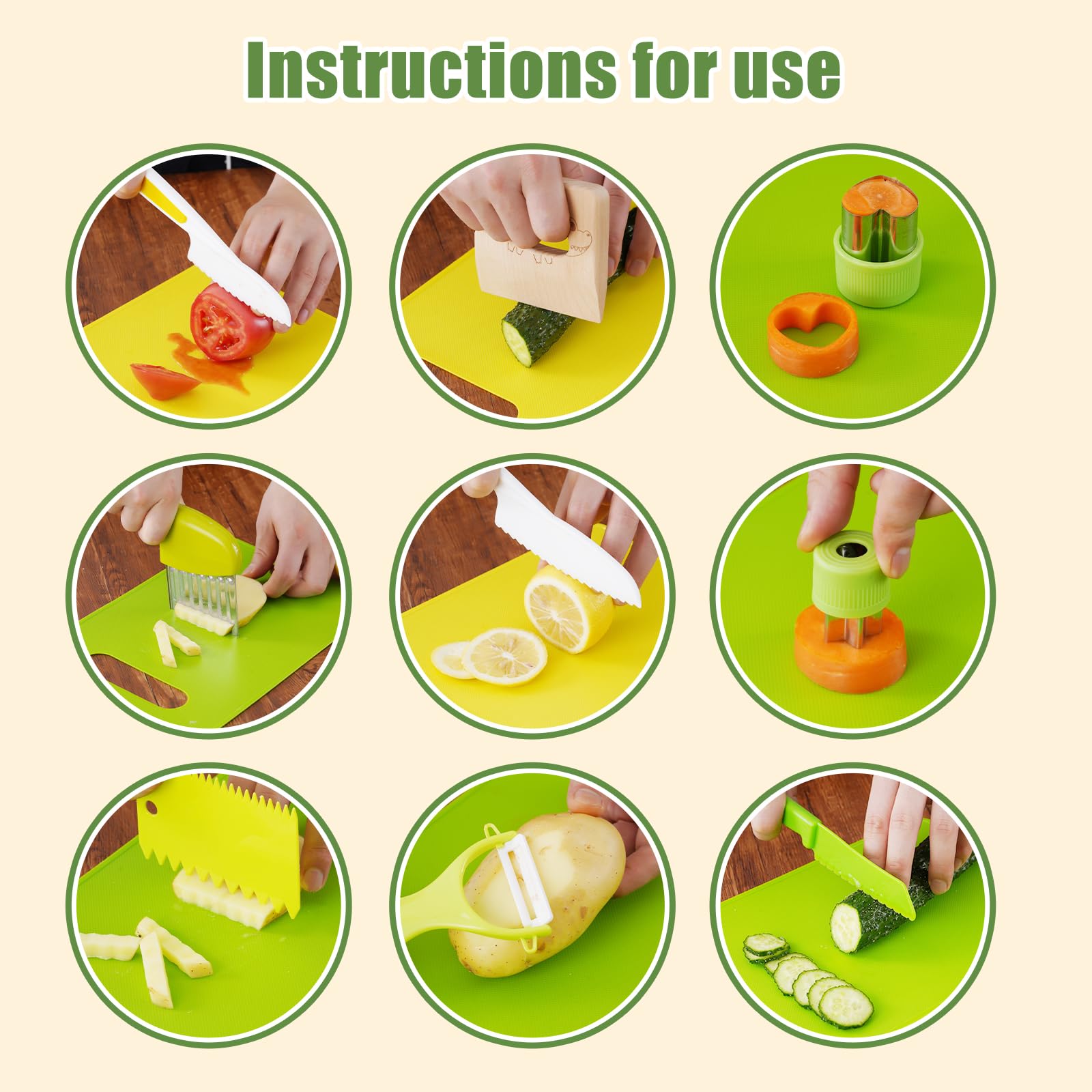 🥰13/17 Pcs Montessori kids knife set👩‍🍳🍴