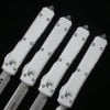 Microtech Silver White Handle OTF Straight Jump Knife