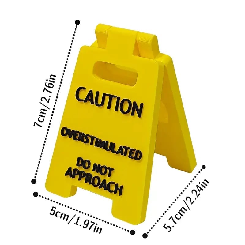 🎁TikTok Last Day Sale - 70% OFF🔥Caution Overstimulated Desk Sign⚠️