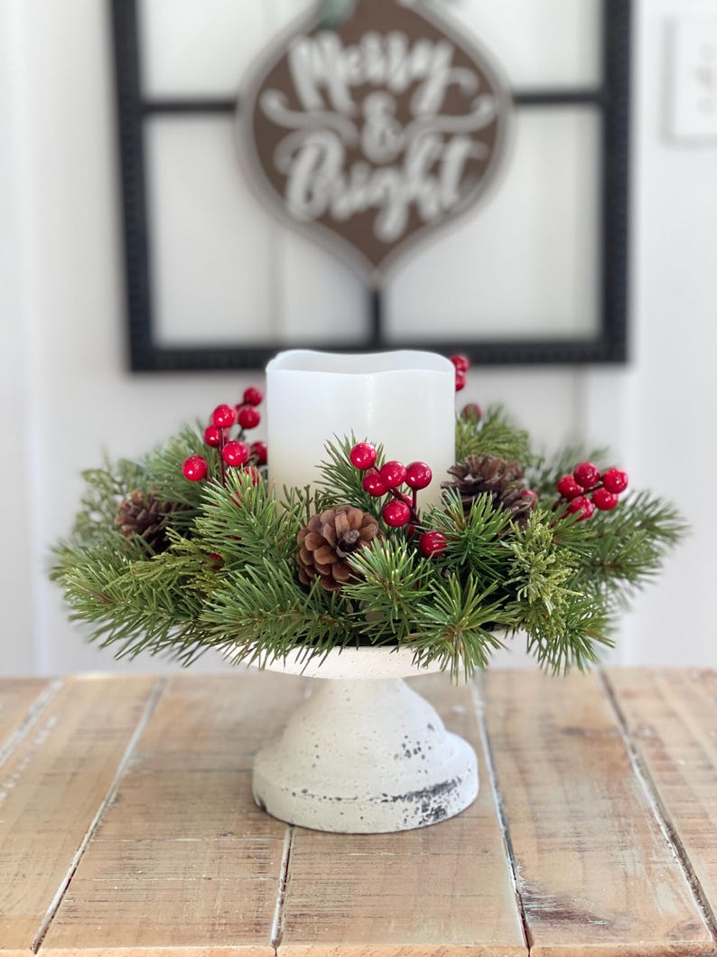 🍁Fall Harvest Sale: 60% OFF! Farmhouse Christmas Candle Ring,Christmas Decoration For Candle