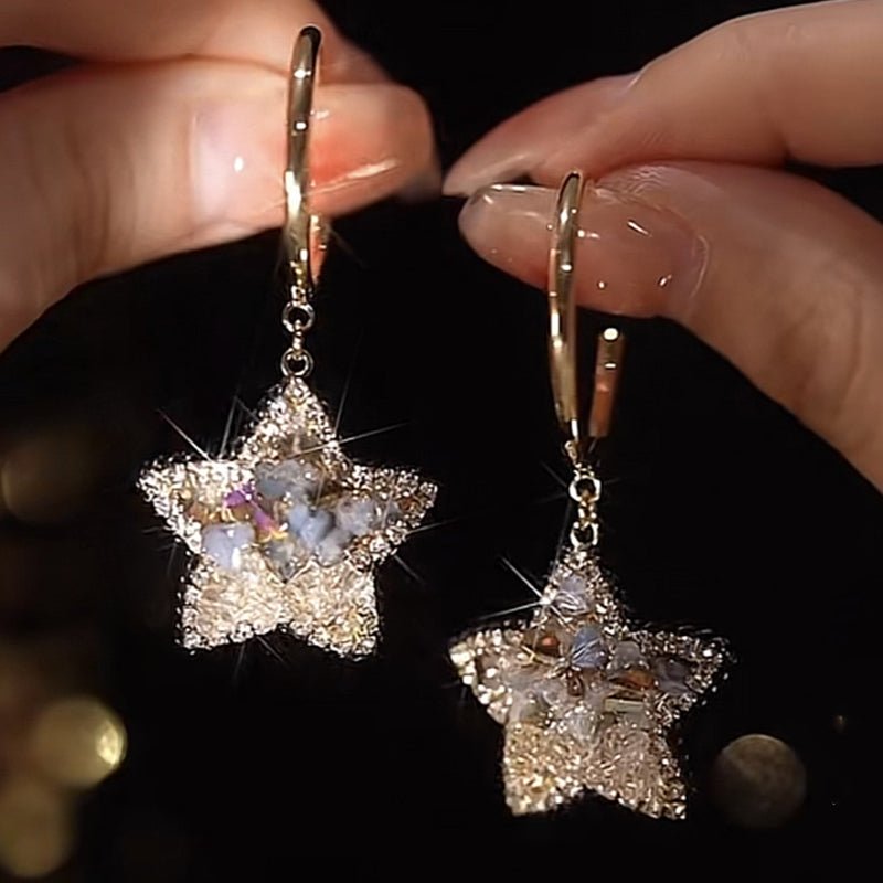 💖2022 Best Gift🌹Last Day Promotion Sparkling Crystal Star Earrings