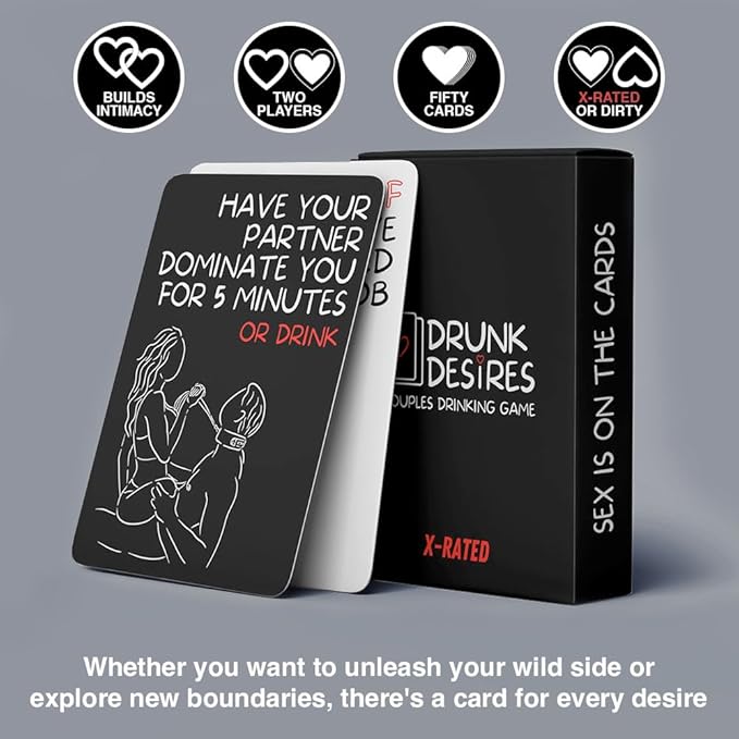 💞Drunk Desires Couples Card Game(50 Cards)