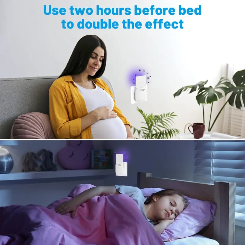 🎁TikTok Last Day Sale - 70% OFF🔥(1 Device + 5 Refills)Fruit Fly Traps for Indoors,Gnat Traps for House Indoor Plug-in Light for Flies