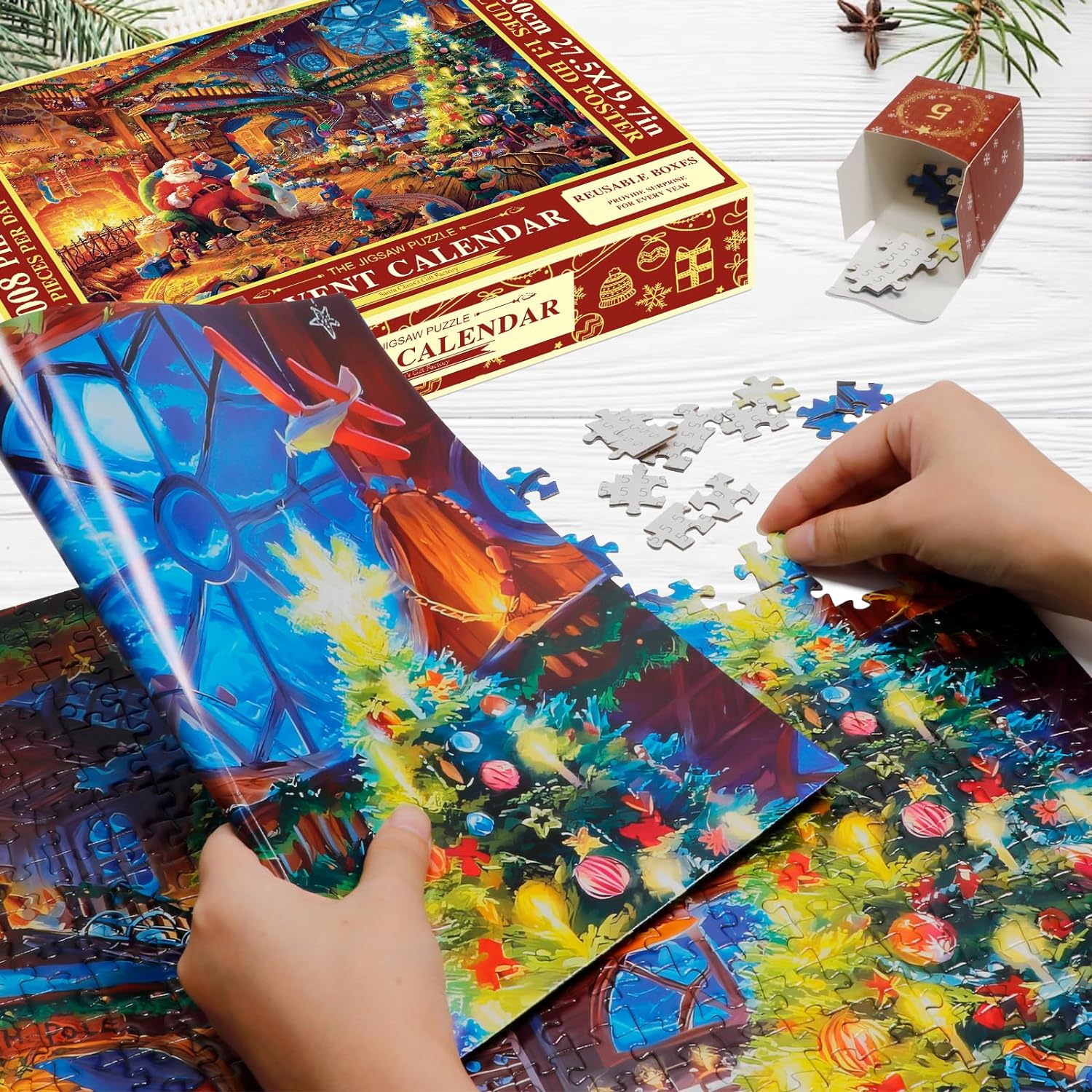 (🌲EARLY CHRISTMAS SALE - 50% OFF) Advent Calendar 2023 Christmas Jigsaw Puzzles