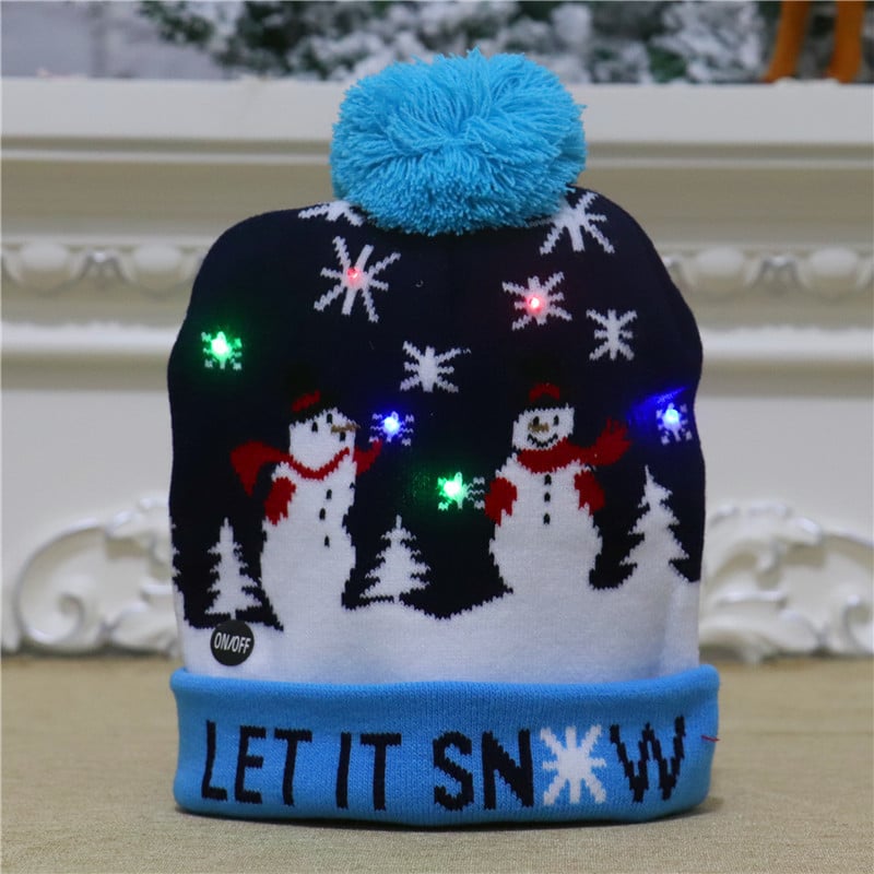 🎁 Christmas Sale 49% OFF- Christmas LED Light Knitted Beanies