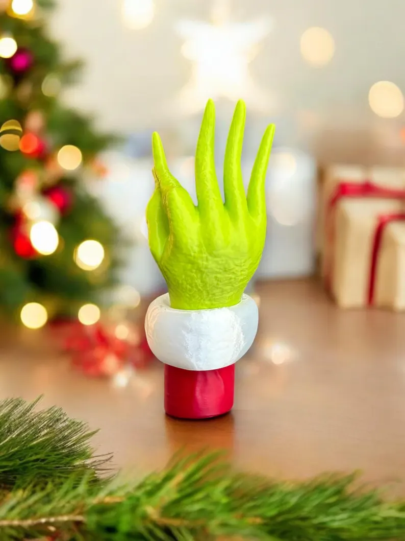 🎄Grinch Hand LED Christmas Decor | Key & Ornament Holder