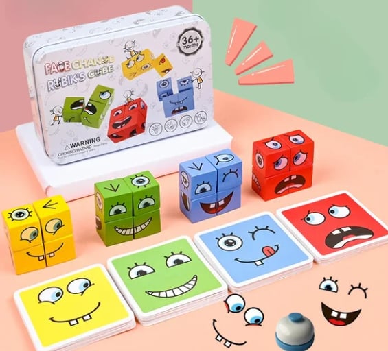 🎅2024 New Year Hot Sale🎁3D expression change face building blocks toy🔥(Buy 2 sets Save $10 & Free Shipping)