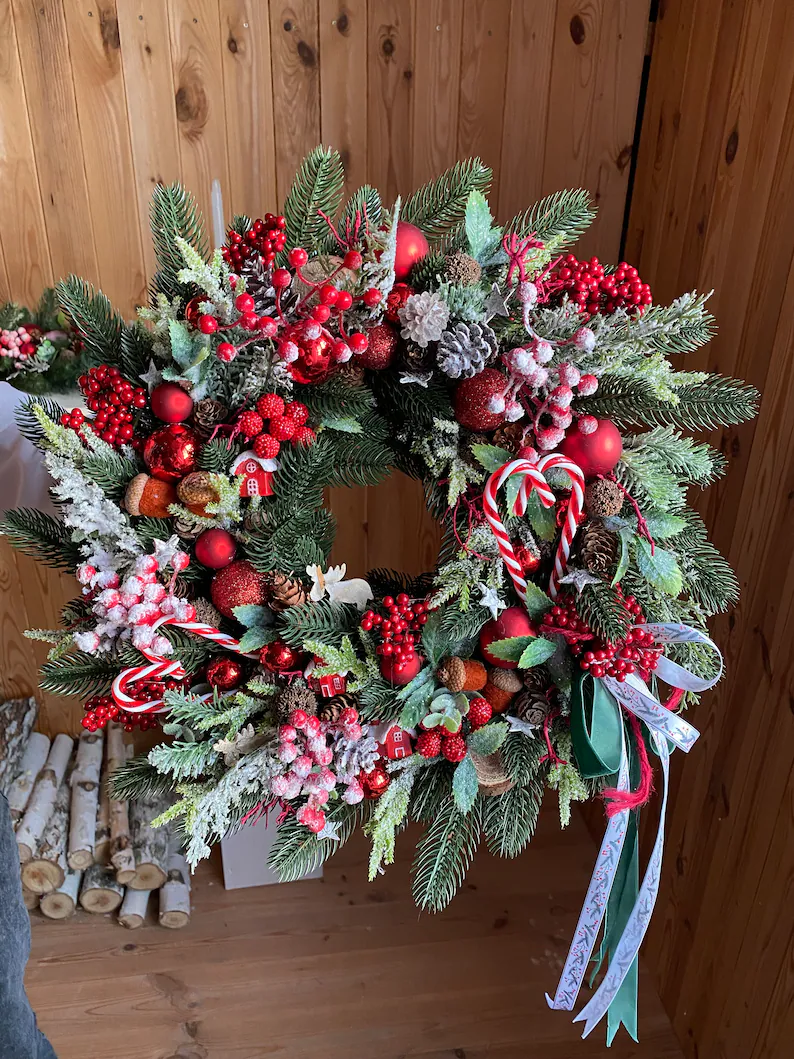 🎅Early Christmas Promotion - 49% OFF 🎄Handmade Winter Wonderland Pinecone Wreath