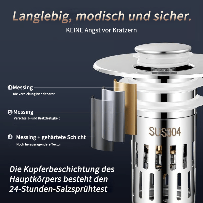 🔥304 Edelstahl Universelles Abflusssieb aus Edelstahl