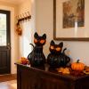 🎁TikTok Last Day Sale - 70% OFF🕸️ Black Cat of the Night – Color-Shifting Eyes Haunted Halloween Figurine