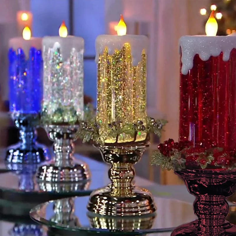 (🎄Christmas Hot Sale - 48% OFF) LED Christmas Candles With Pedestal, BUY 2 FREE SHIPPING