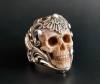 Vintage Polish Floral Armor Antler Skull Ring( BUY 2 FREE SHIPPING)