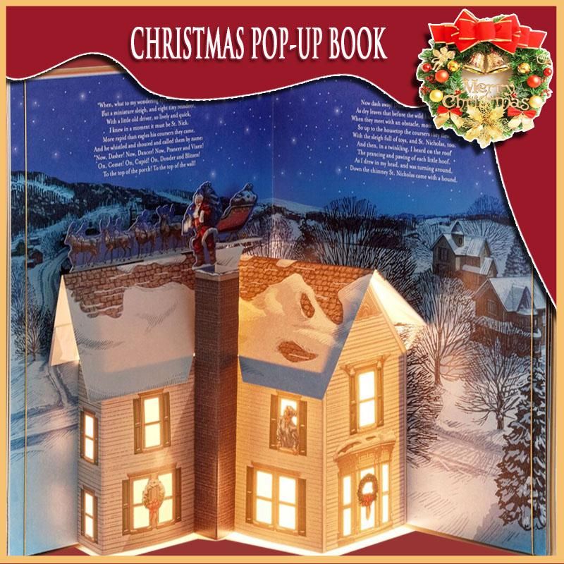 🎁Early Christmas Sale 49% OFF🎄-The Night Before Christmas Pop-Up Book（Light & Sound)