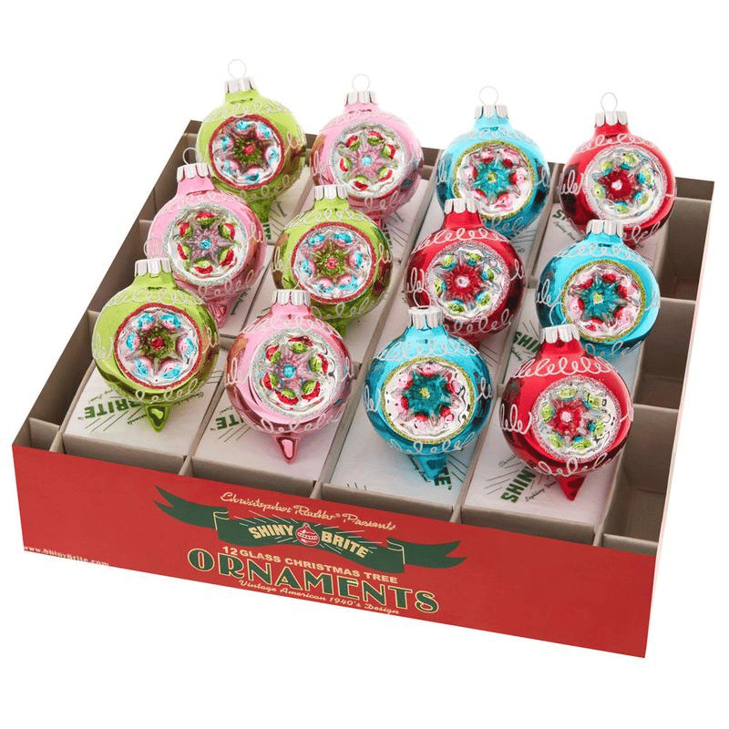🎁TikTok Last Day Sale - 70% OFF🎅🏻🎄Vintage 1940s style Shiny Brite Christmas Ornaments🎁