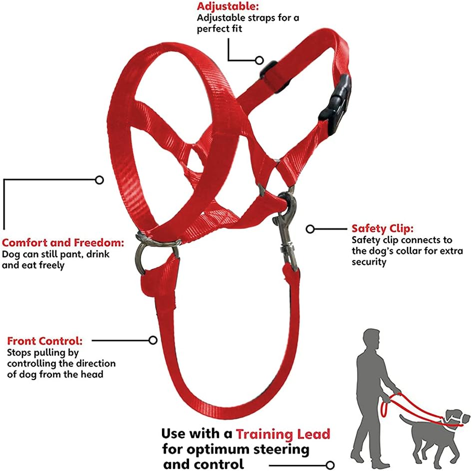 BARKLESS Soft Dog Head Collar, No Pull Training Tool for Small Medium Large Dogs on Walks, Gentle Training Collar and Control for Heavy Pullers, Includes Free Training Guide