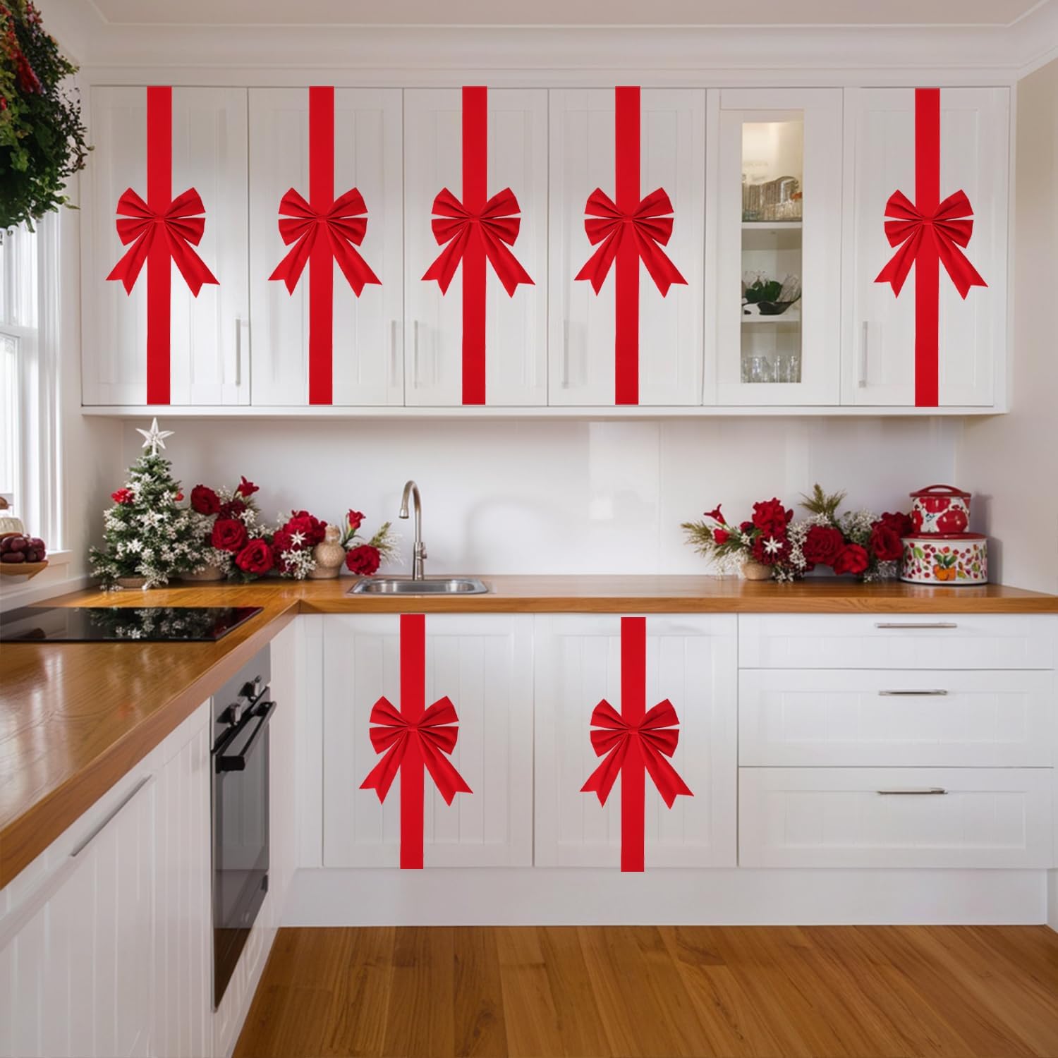 🎄TikTok Christmas Sale -70% OFF✨Christmas Cabinet Ribbons Bows🎀