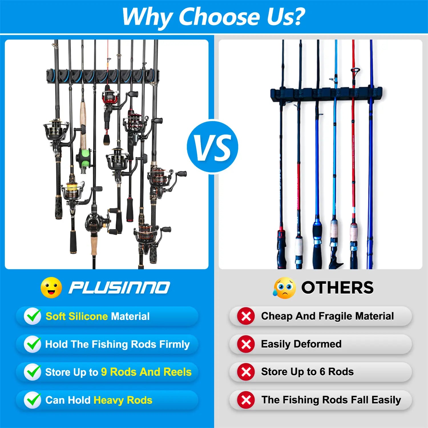 TikTok Last Day Promotion -60% OFF🎉Fishing Pole Organizer Holder Wall Rack-🚚BUY 2 FREE SHIPPING