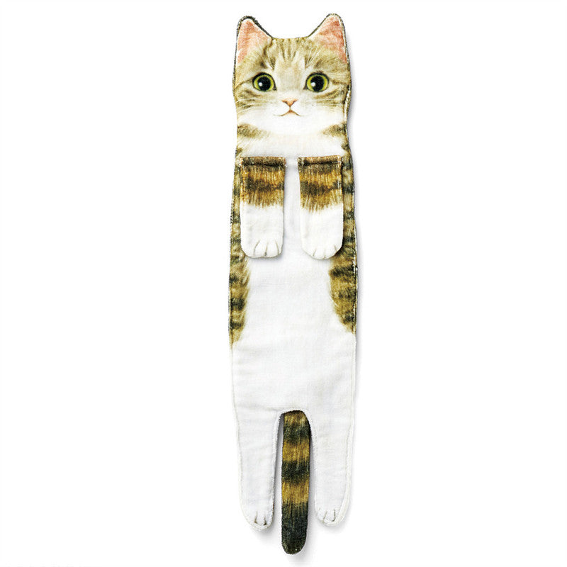 Cute Cat Hand Towel