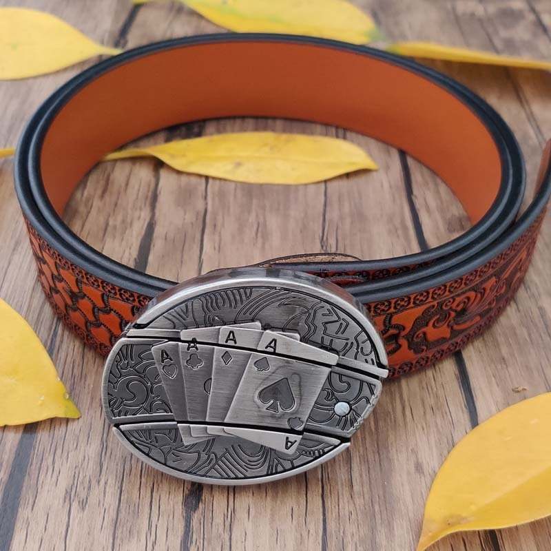 🔥LAST DAY 50% OFF🔥 Fashion Punk Genuine Leather Belt With Knife