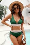 🔥Heißer Verkauf - 49% Rabatt 🏖️ Bikini-Sets mit hoher Taille und Bauchkontrolle im Farbblockdesign