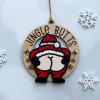 3D Laser Cut Jingle Butts Handmade Funny Wooden Christmas Ornaments