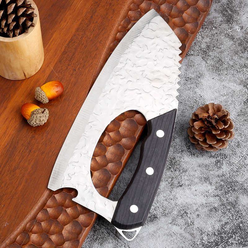 ⏰Last Sale✨3-in 1 Professional Effort Saving Hand-Forged Chef Knife