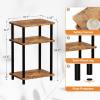 Apicizon 2 Tier End Table, Boho Side Table with Storage Shelf, Nightstand Bedside Table for Small Spaces, Bedroom, Living Room, Entryway, Farmhouse, Easy Assembly, Natural