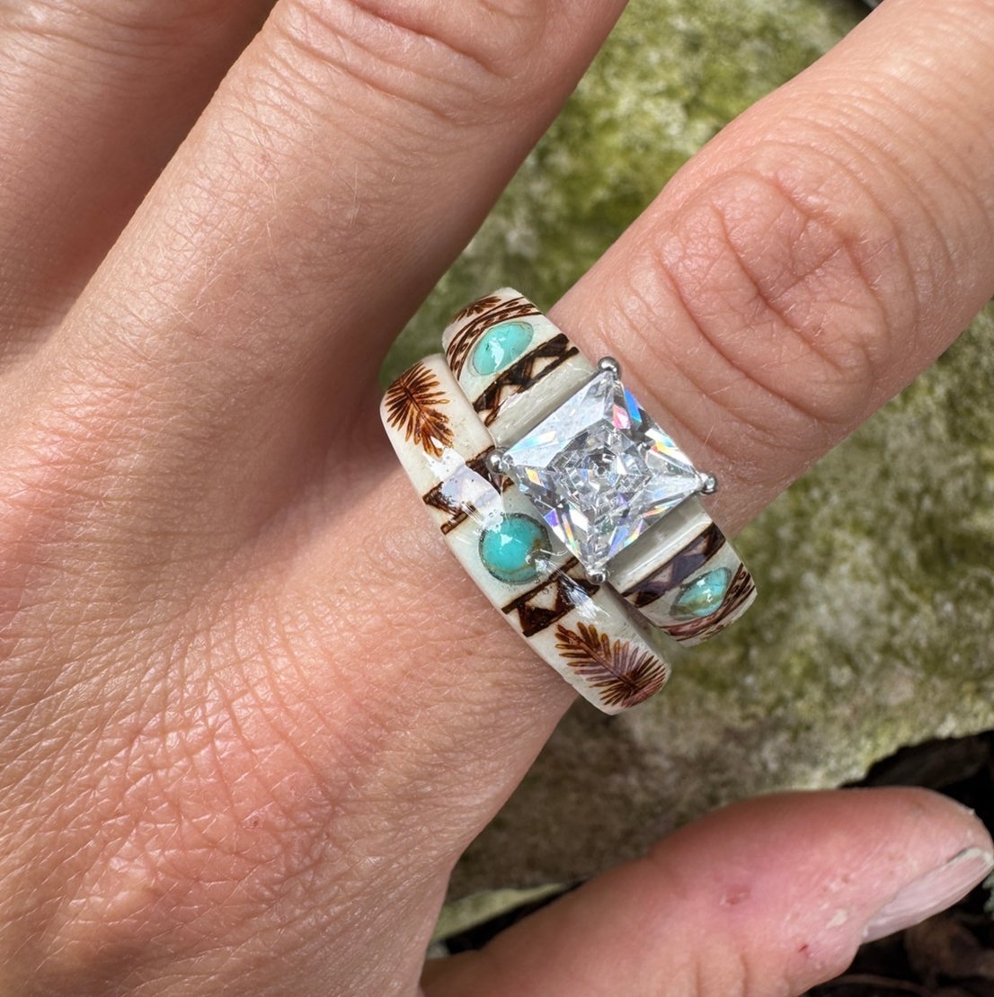 🔥LAST DAY 49% OFF—💍Hand Carved Antler Ring 🌏Made From Natural Shed Antlers
