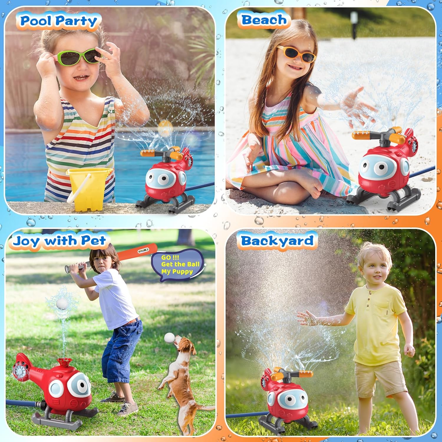 ⏰LAST DAY SALE 50% OFF💦Summer Bestseller - 2 in 1 Water Sprinklers T Ball Set